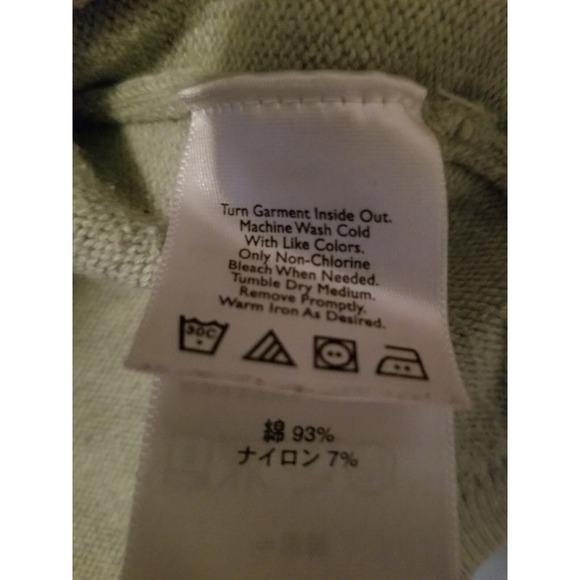 EDDIE BAUER Mens Sweater XL Light Green Classic Knit Long Sleeve Classic Retro - Picture 3 of 6